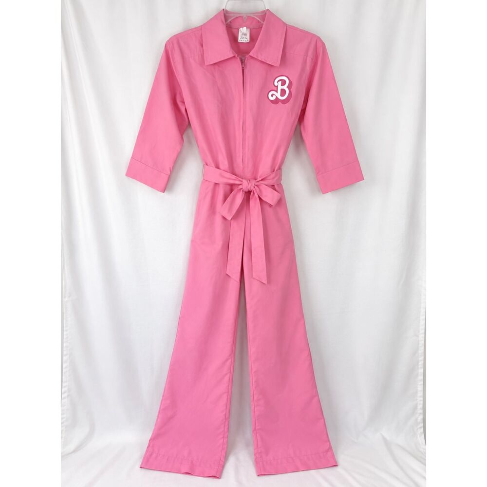Barbie Mattel Pink Jumpsuit Costume Adult Small Belt Logo 2023